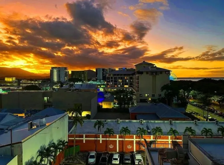 パシフィックホテルケアンズから見える夕焼け
